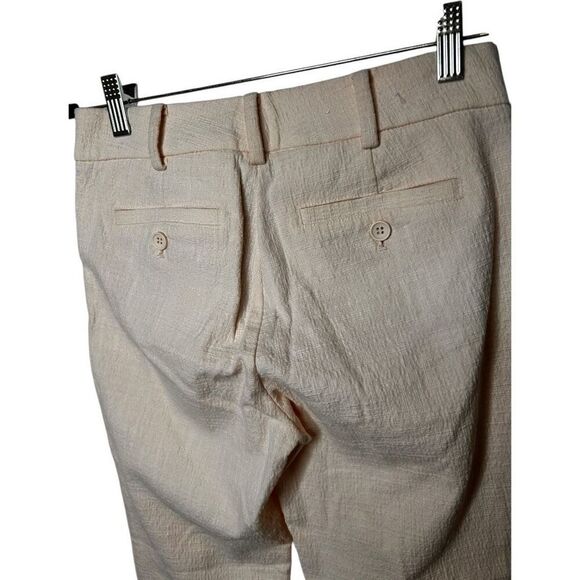 Club Monaco Peach Pink Texutred Straight Leg Pants Size 0 Trouser Dress Pants - Picture 8 of 10